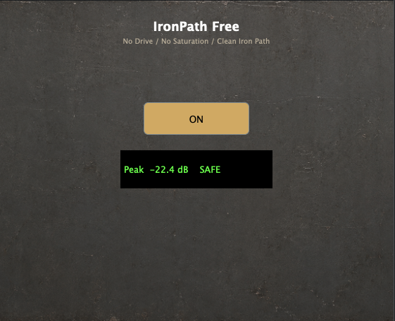Actual IronPath Free plug-in interface